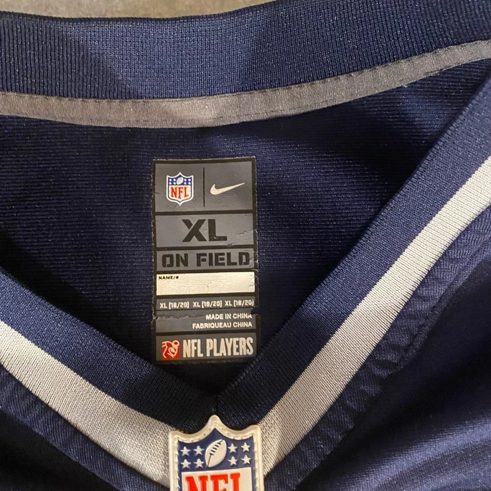 Nike New England Patriots Tom Brady 12 Jersey Youth XL Blue NFL On Field